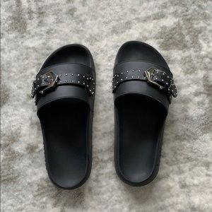 Givenchy Stud Embellished Buckle  Flat Slides